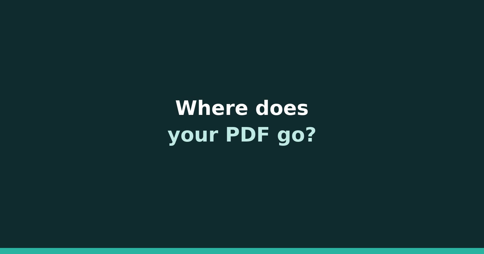 Are online PDF converters safe? We watched where the file goes